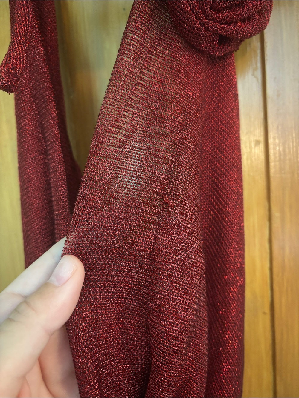 Sparkle Halter Mini Dress in Red - Picture 13 of 13